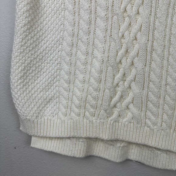 Abercombie & Fitch Cable knit Sweater Vest White XS - Picture 5 of 7